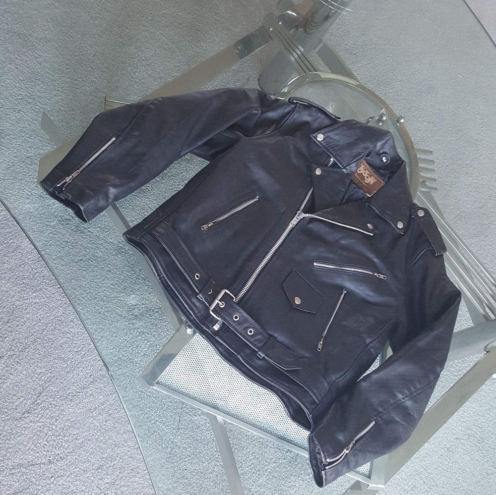 - Tyson. Leather motorcycle jacket.